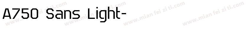 A750 Sans Light字体转换